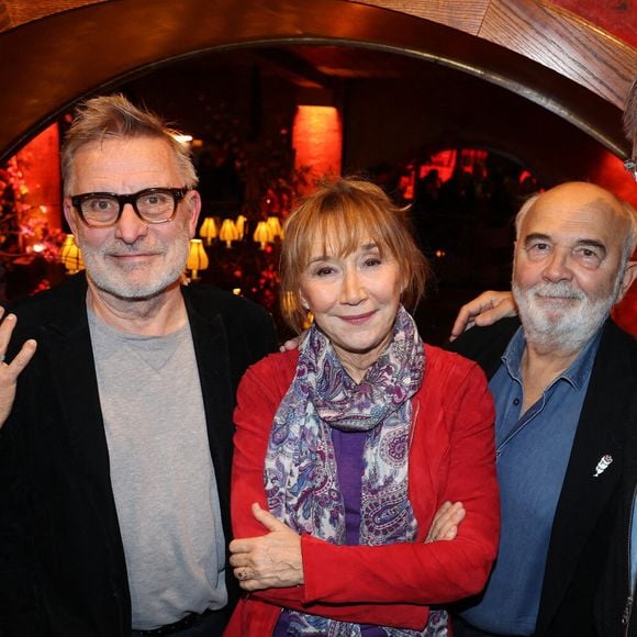 Exclusif - Jean-Pierre Lavoignat, Bruno Moynot, Gérard Jugnot, Marie-Anne Chazel et Thierry Lhermitte assistent au lancement du livre Le Splendid " Le Splendid par Le Splendid " organisé par Five Eyes Production au Buddha Bar à Paris, France, le 20 novembre 2024 à Paris, France. Photo by Jerome Dominé/ABACAPRESS.COM
