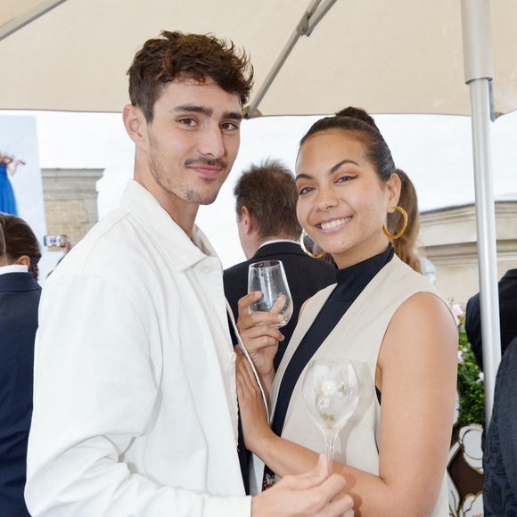 Exclusif - Vaimalama Chaves (Miss France 2019) et son fiancé Nicolas Fleury lors de l'ouverture du rooftop de l'hôtel The Peninsula Paris le 29 mai 2024.

© Rachid Bellak / Bestimage