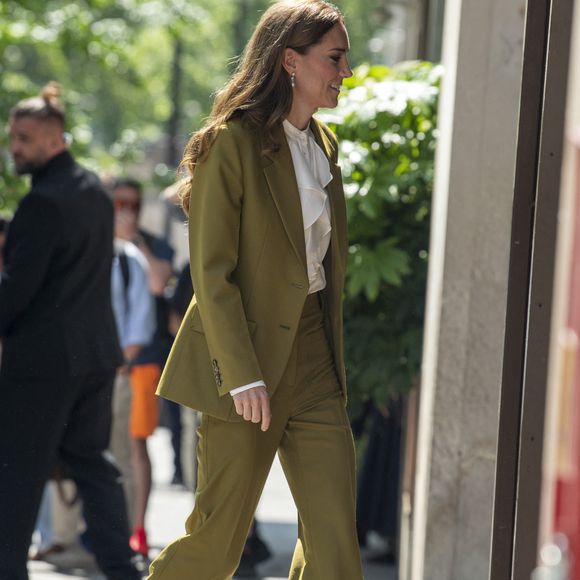 Catherine (Kate) Middleton, princesse de Galles, arrive aux studios "180 Strand" à Londres.