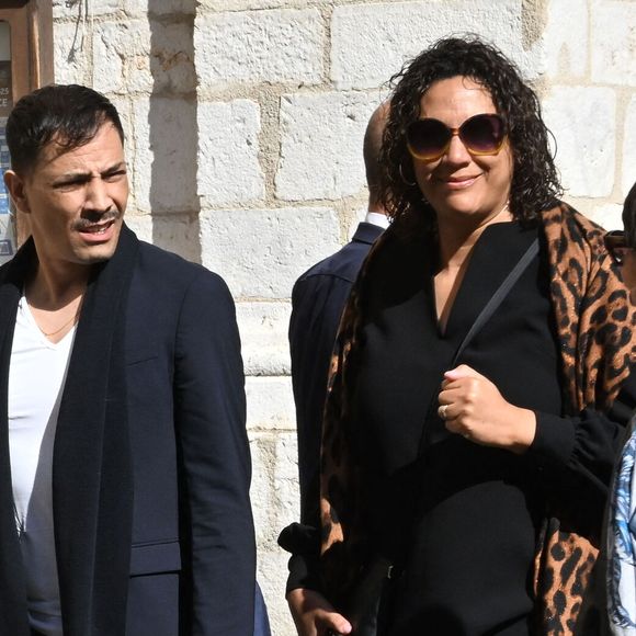 Steevy Boulay, Julie Mercy, Alexia Laroche-Joubert - Obsèques de Loana Petrucciani dans la cathédrale Sainte-Réparate à Nice le 10 avril 2026. L'ancienne star de téléréalité a été retrouvée morte dans son appartement niçois par les autorités, le 25 mars dernier. © Bruno Bebert/Bestimage