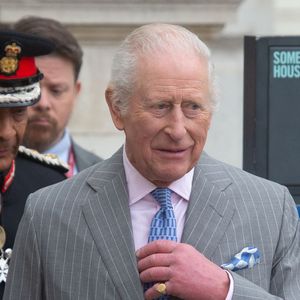 Le roi Charles III d'Angleterre, quitte l'exposition "Soil : Le monde à nos pieds" au Somerset House à Londres (Zuma Press / Bestimage).