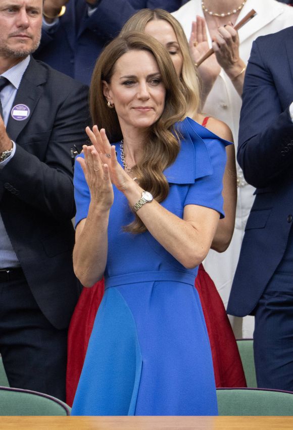 La princesse Catherine (Catherine "Kate" Middleton, princesse de Galles), la princesse Charlotte (la princesse Charlotte de Galles), finale masculine du tournoi de Wimbledon, 14e jour à Wimbledon, Grande-Bretagne, le 13 juillet 2025 (DANA-No : 02629435) – Dana Press / Bestimage.