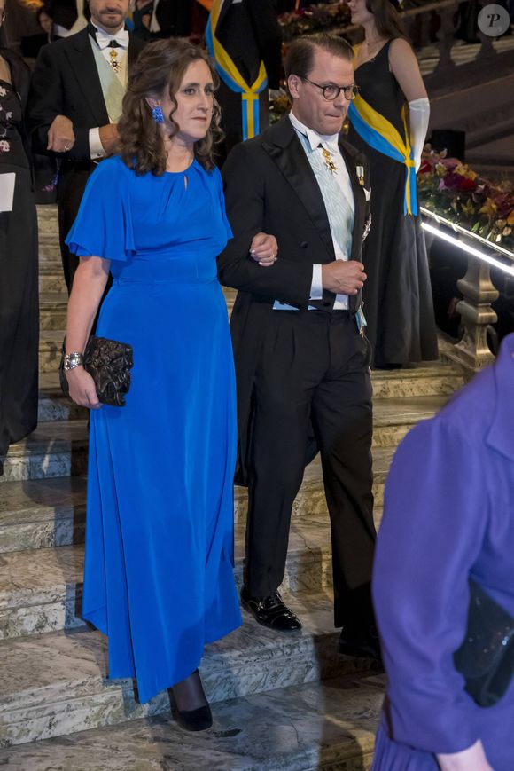 Hanna Stjärne, Prince Daniel (le prince Daniel de Suède), Le banquet du prix Nobel 2025 à l'hôtel de ville de Stockholm, en Suède, 10 décembre 2025.

Photo : Dana Press / Bestimage