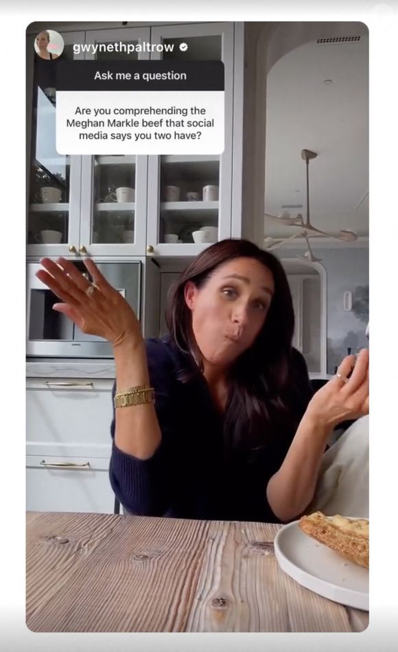 Meghan Markle dans une vidéo Instagram de Gwyneth Paltrow © JLPPA