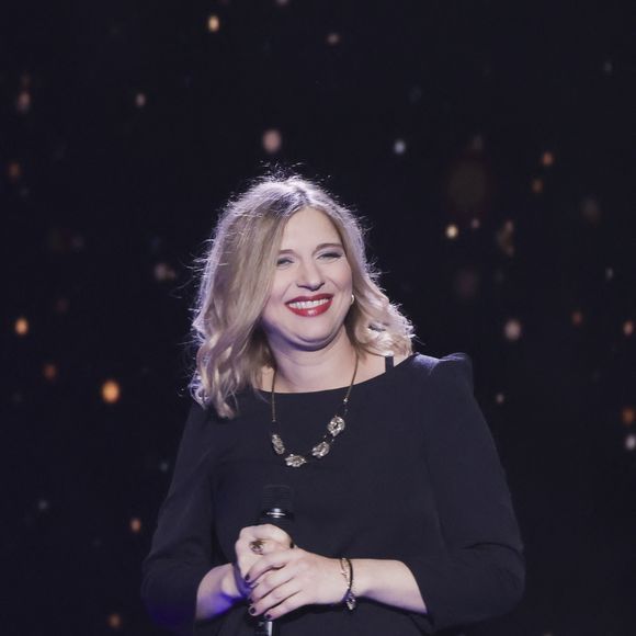 Amandine Bourgeois (enceinte) -  Surprises - Enregistrement de l'émission "La boîte à secrets 13", présentée par F.Bollaert,  diffusée le 21 octobre sur France 3. Chaque invité a le plaisir de découvrir des surprises réalisées sur mesure avec la complicité de ses proches !
© Jack Tribeca / Bestimage