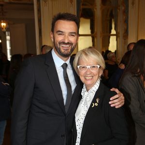 Cyril Lignac et Mercotte assistant à la cérémonie où Pierre Herme devient 'Commandeur des Arts et des Lettres' et David Sinapian devient 'Chevalier des Arts et des Lettres', à Paris, France, le 23 septembre 2019. Photo by Jerome Domine/ABACAPRESS.COM