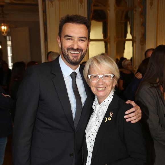 Cyril Lignac et Mercotte assistant à la cérémonie où Pierre Herme devient 'Commandeur des Arts et des Lettres' et David Sinapian devient 'Chevalier des Arts et des Lettres', à Paris, France, le 23 septembre 2019. Photo by Jerome Domine/ABACAPRESS.COM