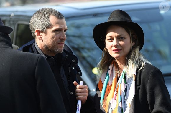 Marion Cotillard et Guillaume Canet lors de l'hommage à Agnes Varda à la Cinémathèque française à Paris, France, le 2 avril 2019. Photo par ABACAPRESS.COM