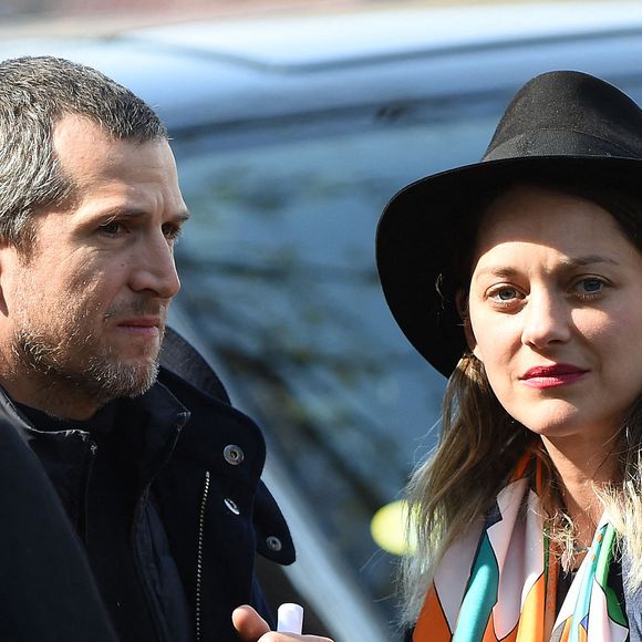 Marion Cotillard et Guillaume Canet lors de l'hommage à Agnes Varda à la Cinémathèque française à Paris, France, le 2 avril 2019. Photo par ABACAPRESS.COM