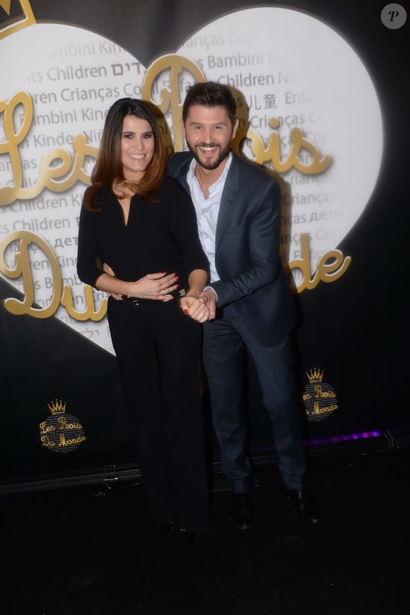 Exclusif - Karine Ferri et Christophe Beaugrand lors du 7ème gala de l'association "Les Rois du Monde" avec un plateau d'artistes et une vente aux enchères au profit des enfants défavorisés, orphelins et hospitalisés, suivi d'une soirée dansante à la Salle Wagram à Paris, France, le 18 février 2019. © Rachid Bellak/Bestimage