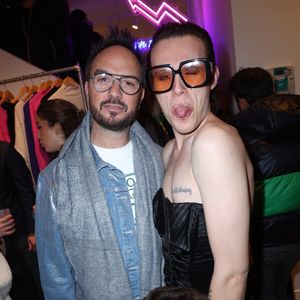 Jarry et Paul (Star Academy 12) au Pop Up Influence Party d'Aurélien Cassirame, le 2 février 2025 in Paris, France. Photo by Jerome Domine/ABACAPRESS.COM