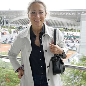 Anne-Sophie Lapix au déjeuner dans la loge de France TV lors des Internationaux de France de Tennis de Roland Garros 2024 - Jour 6 à Paris, France, le 31 mai 2024. © Bertrand Rindoff/Bestimage