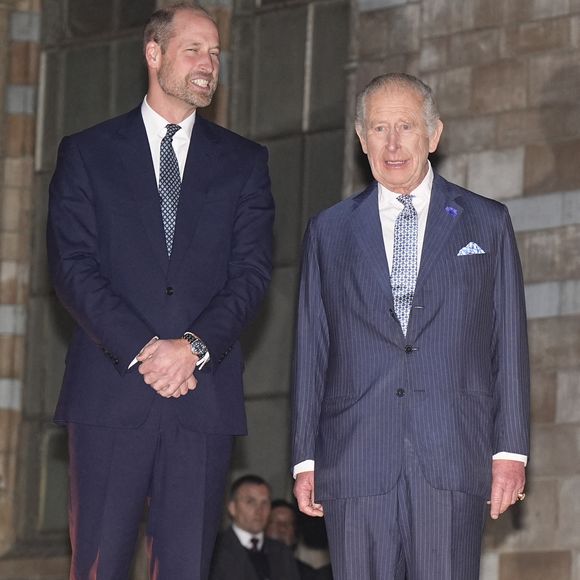 Le roi Charles III et son fils, le prince de Galles, arrivent à l'événement Countdown to Cop30, organisé conjointement par le Natural History Museum et le gouvernement britannique au London Museum, réunissant les acteurs de la lutte contre le changement climatique et la perte de la nature avant le sommet de la Cop30 à Belem, au Brésil, en novembre, à Londres, au Royaume-Uni, le 9 octobre 2025. Photo par Aaron Chown/PA Wire/ABACAPRESS.COM
