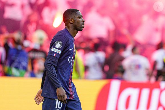 Ousmane Dembele du Paris Saint-Germain F.C. marque sur le point de penalty et égalise lors du match de la finale de la Ligue des champions de l'UEFA 2026 entre le Paris Saint-Germain F.C. et Arsenal F.C. à la Puskas Arena le 30 mai 2026 à Budapest, en Hongrie. © SPP / PsnewZ / Bestimage