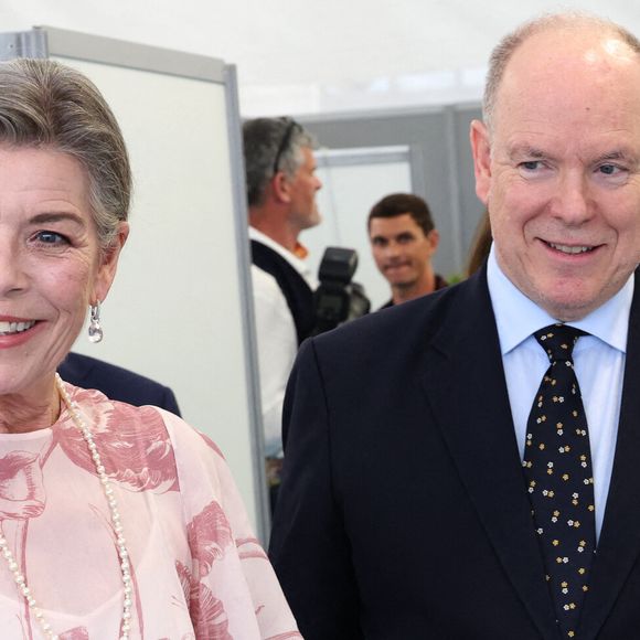 La princesse Caroline de Hanovre et le prince Albert II de Monaco - Concours international de bouquets en présence de S.A.S. le Prince souverain et de S.A.R. la princesse de Hanovre à Monaco, le 9 mai 2026.  Photo de JC VINAJ/ABACAPRESS.COM
