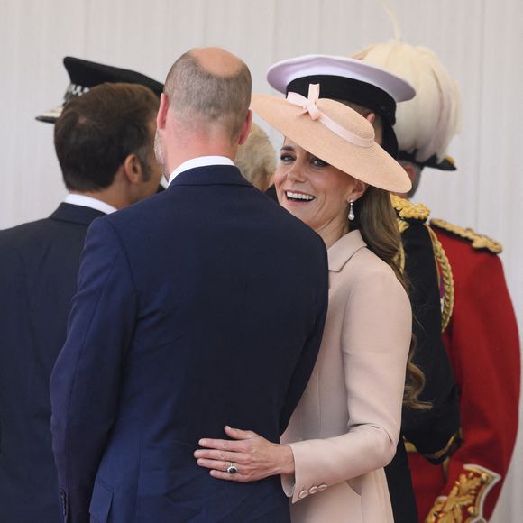 Le Prince de Galles et la Princesse de Galles à Windsor avant de participer à une procession en calèche à travers la ville jusqu'au château de Windsor, dans le cadre de la visite d'État du Président de la République française et de Mme Brigitte Macron. 8 juillet 2025. Photo by Doug Peters/EMPICS/ABACAPRESS.COM