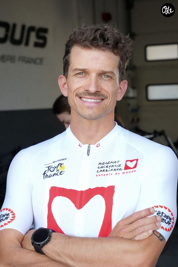 Exclusif - Mathieu Blanchard - Les célébrités lors de “L'Etape du Coeur” de l’association Mécénat Chirurgie Cardiaque en collaboration avec le Tour de France entre le circuit de Nevers Magny-Cours et Chalon-sur-Saône le 15 juillet 2026. © Anne-Sophie Guebey/Bestimage