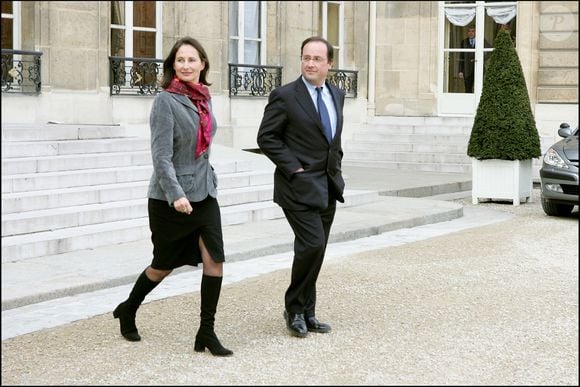 François Hollande et Ségolène Royal - Cérémonie de remise de décorations à l'Élysée, le 14 mars 2005. © Jean Louis Macault / BestImage