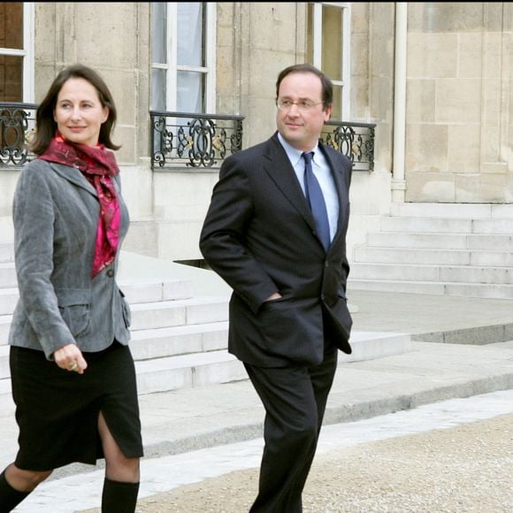 François Hollande et Ségolène Royal - Cérémonie de remise de décorations à l'Élysée, le 14 mars 2005. © Jean Louis Macault / BestImage