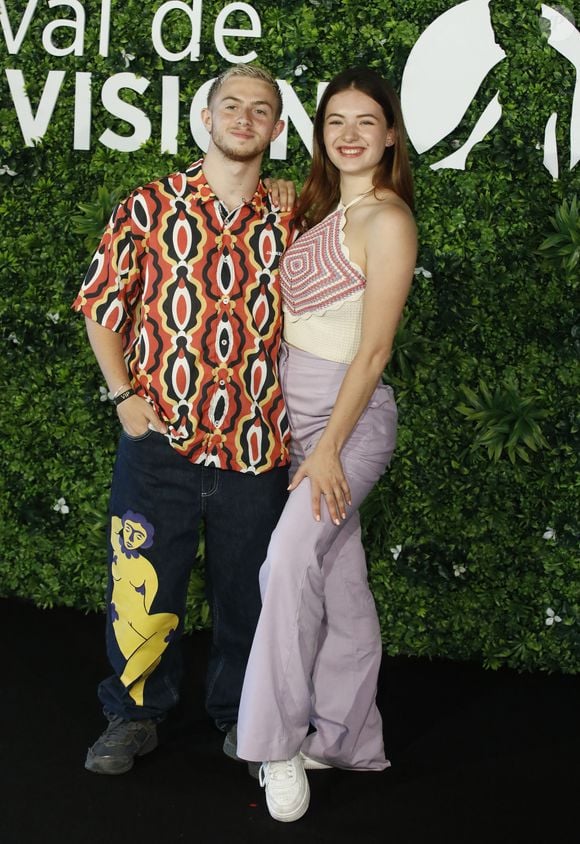 Michou et Elsa Blois au photocall de la série "Danse avec les stars" lors du 62ème Festival de Télévision de Monte-Carlo, à Monaco, le 18 juin 2023. © Denis Guignebourg/BestImage