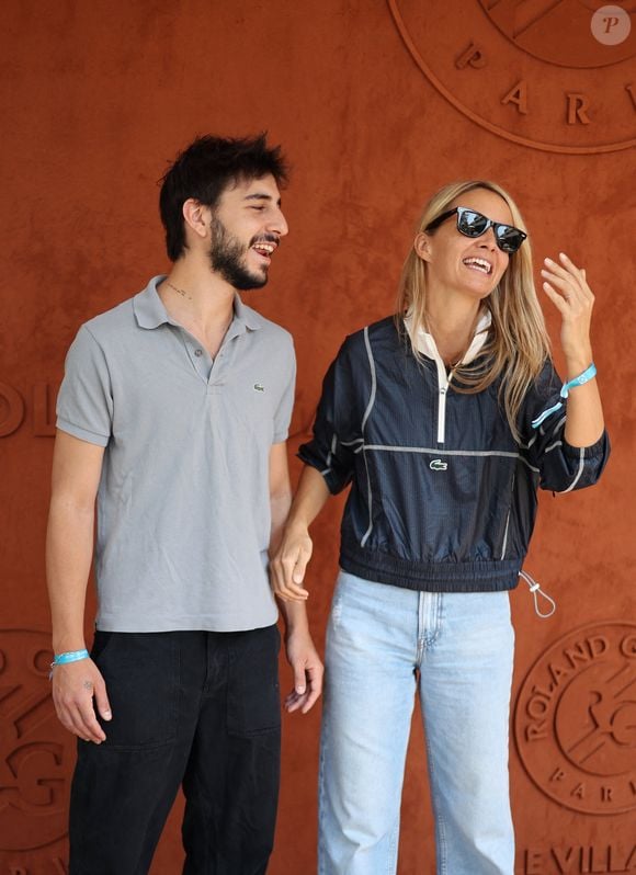 Ben Attal et sa compagne Jordane Crantelle au village lors des Internationaux de France de Tennis de Roland Garros 2023. Paris, le 7 juin 2023. 
© Jacovides / Moreau / Bestimage