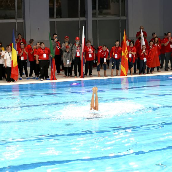 La princesse Charlene de Monaco a présidé la cérémonie d'ouverture du meeting européen de natation " Princesse Charlène " organisé par Special Olympics Monaco au Centre Nautique Albert II à Monaco. Le 26 octobre 2024.
© Claudia Albuquerque / Bestimage