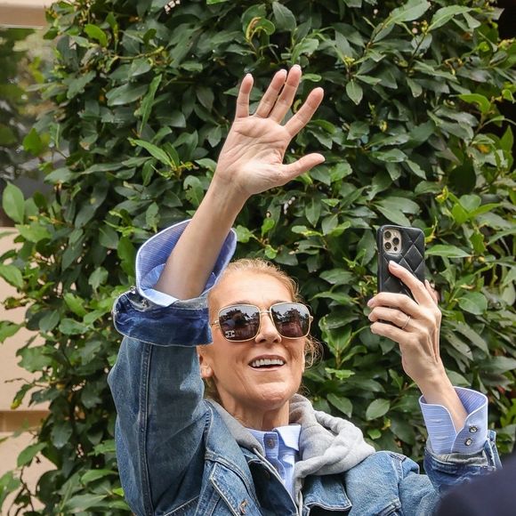 Céline Dion à Paris, dans le cadre de sa préparation pour sa prestation aux JO.