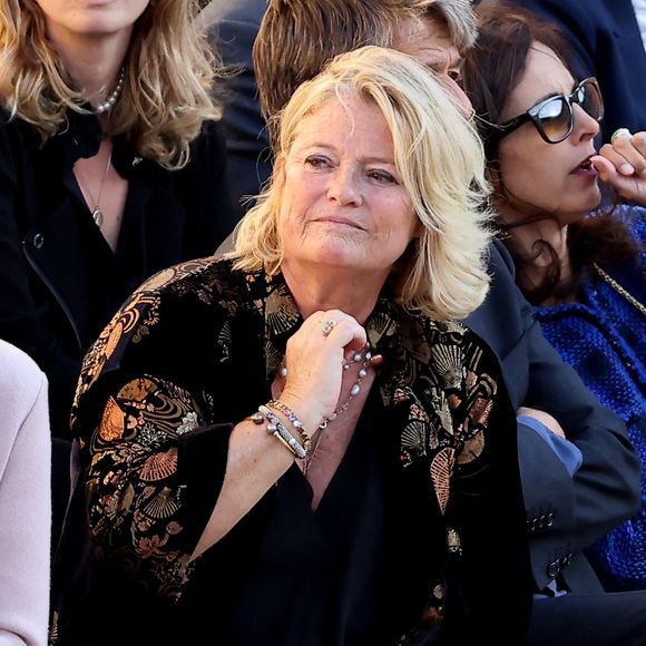 Marina Carrère d'Encausse lors de l'hommage à Hélène Carrère d’Encausse aux Invalides à Paris le 3 octobre 2023.

© Dominique Jacovides / Bestimage