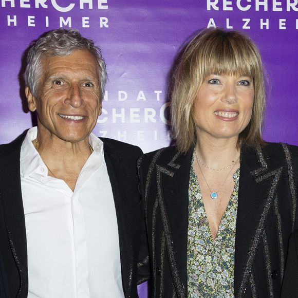 Nagui et sa femme Mélanie Page - Photocall du Gala de la Fondation Recherche Alzheimer placée sous le signe de l’émotion et du partage avec un concert unique sur le thème "2 générations chantent pour la 3ème" à l’Olympia à Paris le 17 mars 2025. © Olivier Borde - Bertrand Rindoff/Bestimage