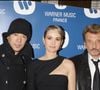 Pascal Obispo, Laeticia Hallyday et Johnny Hallyday à la soirée Warner Christmas au World Place 20 décembre 2007 ©ANGELI-JACOVIDES / BESTIMAGE