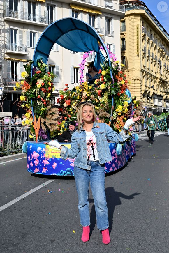 Séverine Ferrer - Dernière Bataille de Fleurs de la 140eme édition du Carnaval de Nice "Roi des Oceans" à Nice, le 1er mars 2025. © Bruno Bebert/Bestimage