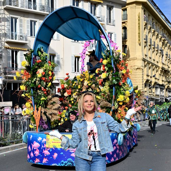 Séverine Ferrer - Dernière Bataille de Fleurs de la 140eme édition du Carnaval de Nice "Roi des Oceans" à Nice, le 1er mars 2025. © Bruno Bebert/Bestimage