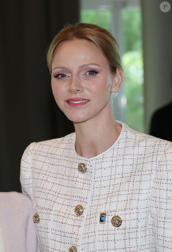 La princesse Charlène de Monaco assiste au 75ème anniversaire de l'Amicale des aines monégasques à l'hôtel Méridien de Monte-Carlo, Monaco, le 6 décembre 2025. © Jean-Charles Vinaj/Pool/Bestimage