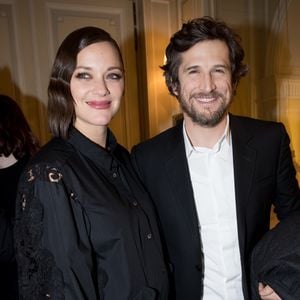 Marion Cotillard enceinte et son compagnon Guillaume Canet - Dîner à l'hôtel Meurice des Révélations César 2017 à Paris le 16 janvier 2017. © Cyril Moreau/Bestimage
