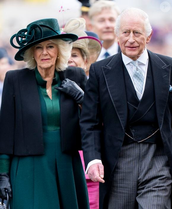 Le roi Charles III d'Angleterre et la reine Camilla assistent à l'office royal du dimanche à la cathédrale de Durham, dans le comté de Durham, au Royaume-Uni. (GOFF INF / BESTIMAGE).