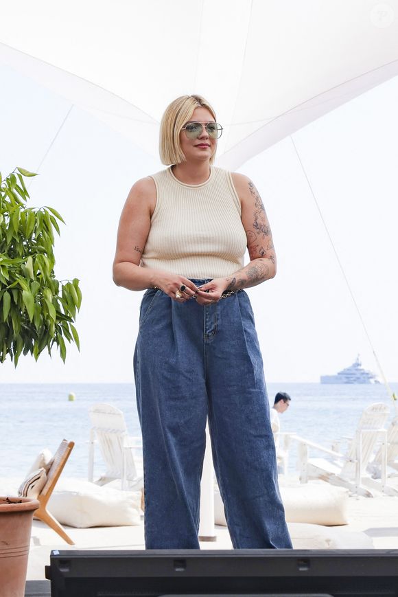 Louane Emera lors de la remise du prix TikTok Short Film à la Plage des Palmes en marge du 76ème Festival International du Film de Cannes,France, le 23 mai 2023. © Jack Tribeca/Bestimage