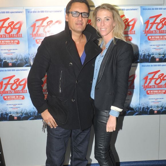 Dany Brillant et sa femme Nathalie - Personnalités lors de la représentation de la nouvelle version en live "1789 les amants de la Bastille", le spectacle musical de Dove Attia et Albert Cohen qui fait son retour au Palais des Sports a Paris, le 7 Novembre 2013. Crédit : VEEREN / BESTIMAGE