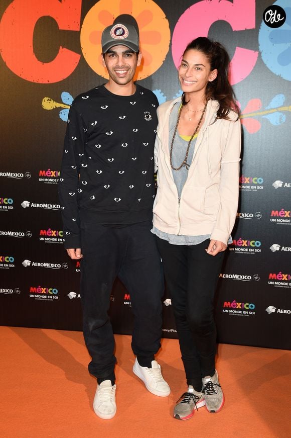 Christophe Licata et Tatiana Silva - Projection du nouveau film d'animation Pixar "Coco" au Grand Rex à Paris, le 14 novembre 2017. © Coadic Guirec/Bestimage