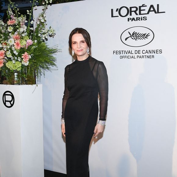 Juliette Binoche au dîner L'Oréal Paris en l'honneur des femmes du cinéma lors du 78ème Festival International du Film de Cannes, le 14 mai 2025. 

Photo : Lionel Urman / Bestimage