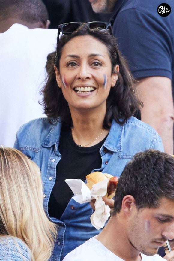 Leïla Kaddour-Boudadi - Célébrités dans les tribunes du match du groupe D de l'Euro 2024 entre l'équipe de France face à l'Autriche (1-0) à Dusseldorf en Allemagne le 17 juin 2024. © Cyril Moreau/Bestimage