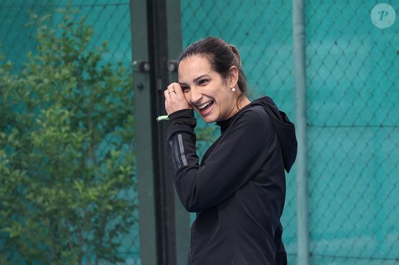 Charlotte Gabas lors du Tournoi de Padel des Célébrités du Lagardere Paris Racing pour l'Institut Imagine le 17 mai 2024 à Paris, France. Photo by Nasser Berzane/ABACAPRESS.COM
