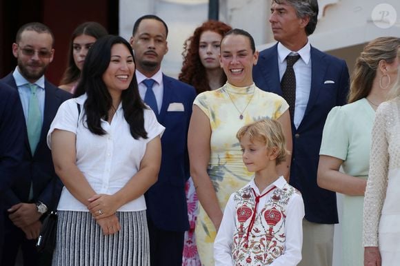 Marie Ducruet, Pauline Ducruet lors de la célébration des 20 ans de règne du Prince Albert II de Monaco, sur la place du Palais à Monte, Carlo, Monaco, le 19 juillet 2025. Cyril Dodergny/Nice Matin/Bestimage