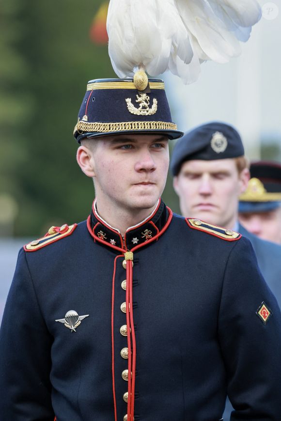 Le prince Gabriel de Belgique - Le roi et la reine de Belgique rendent visite à leur fils à l'Académie militaire Saint-Cyr Coëtquidan à Guer (Morbihan), le 9 décembre 2024. 
© Laëtitia Notarianni / Bestimage