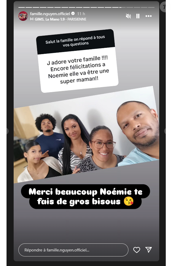 Story de la famille Nguyen, Instagram le 19 septembre 2025.