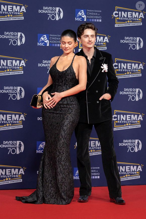 Kylie Jenner, Timothee Chalamet - Les célébrités lors de la 70ème cérémonie des "David di Donatello Awards" à Rome, le 7 mai 2025. @SGP / BESTIMAGE