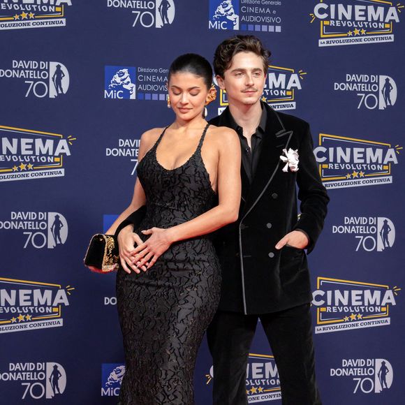 Kylie Jenner, Timothee Chalamet - Les célébrités lors de la 70ème cérémonie des "David di Donatello Awards" à Rome, le 7 mai 2025. @SGP / BESTIMAGE