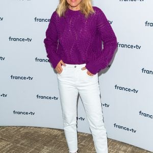 Agathe Lecaron lors du photocall dans le cadre de la conférence de presse de France Télévisions au Pavillon Gabriel à Paris, France, le 24 août 2021. © Pierre Perusseau/Bestimage