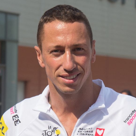 Exclusif - Frédérick Bousquet - Préparatifs avant départ dans le cadre de l'étape du coeur 2017 au profit de l'association "Mécénat Chirurgie Cardiaque" au stade Orange Vélodrome à Marseille, le 22 juillet 2017. © CVS/Bestimage