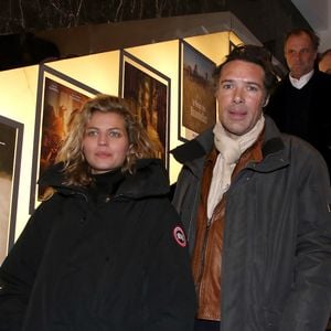 Exclusif - Nicolas Bedos et sa compagne Pauline Desmonts - Présentation et Projection du Documentaire de Bernard-Henri Lévy (BHL) sur la guerre en Ukraine : "Slava Ukraini" (Gloire à l'Ukraine) au Cinéma Balzac à Paris, France, le 6 Février 2023.  © Bertrand Rindoff / Bestimage