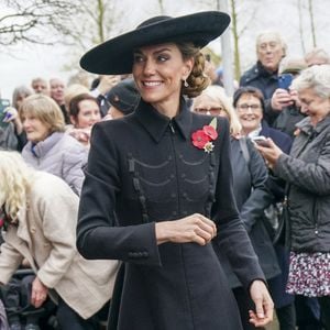 Catherine Kate Middleton, princesse de Galles, assiste à la cérémonie du souvenir de l'Armistice, au National Memorial Arboretum, à Burton-on-Trent, dans l'East Staffordshire le 11 novembre 2025. Photo par Arthur Edwards / Pa Photos / Bestimage